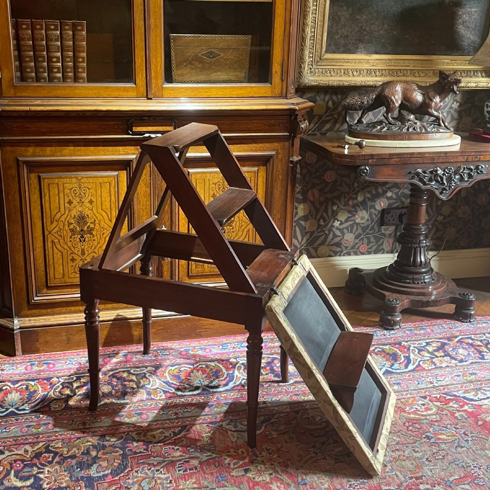 Regency Mahogany Metamorphic Library Steps/Stool by Gillows Circa 1820