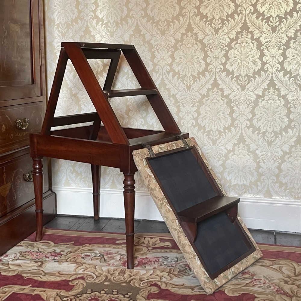 Regency Mahogany Metamorphic Library Steps/Stool by Gillows Circa 1820 View VI