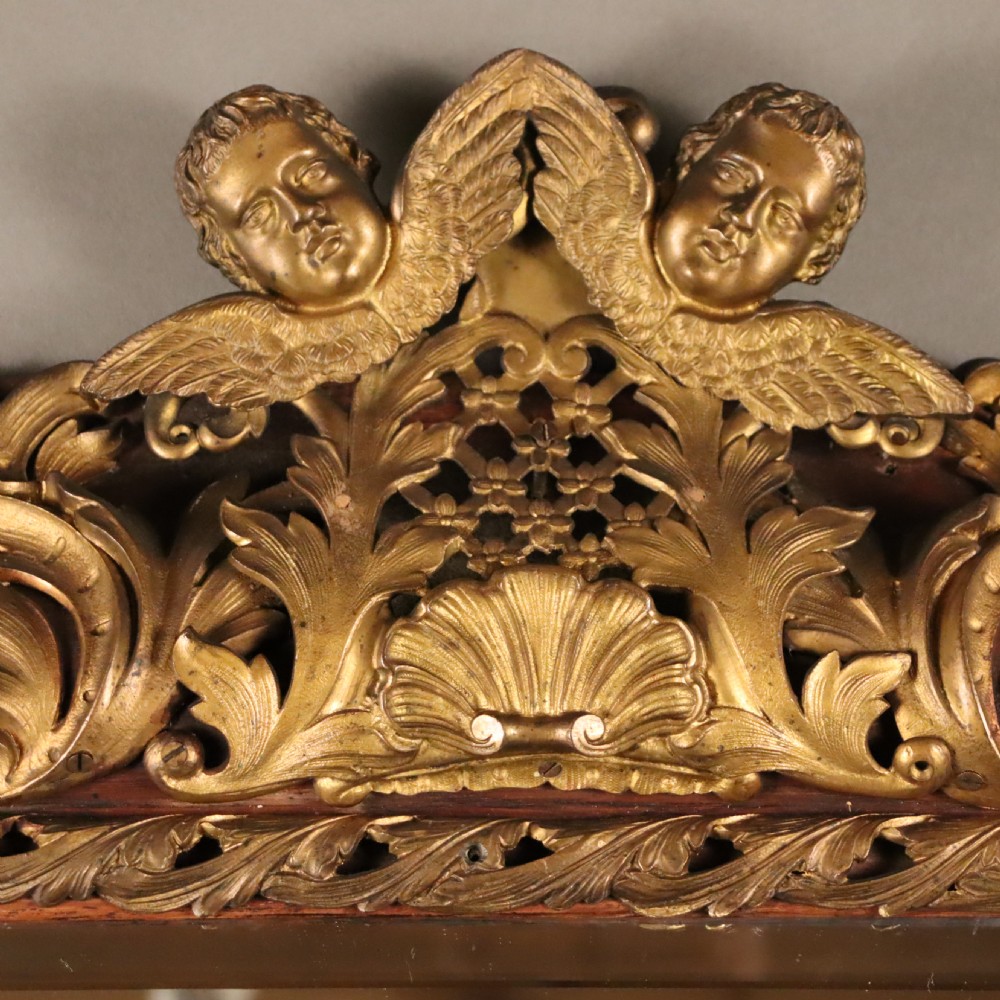 Large 19th Century Oak framed mirror with ormolu gilded decoration  View III