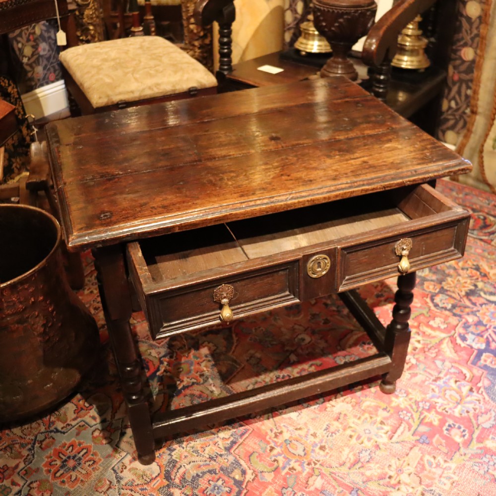 Late 17th Century Oak side table View VII