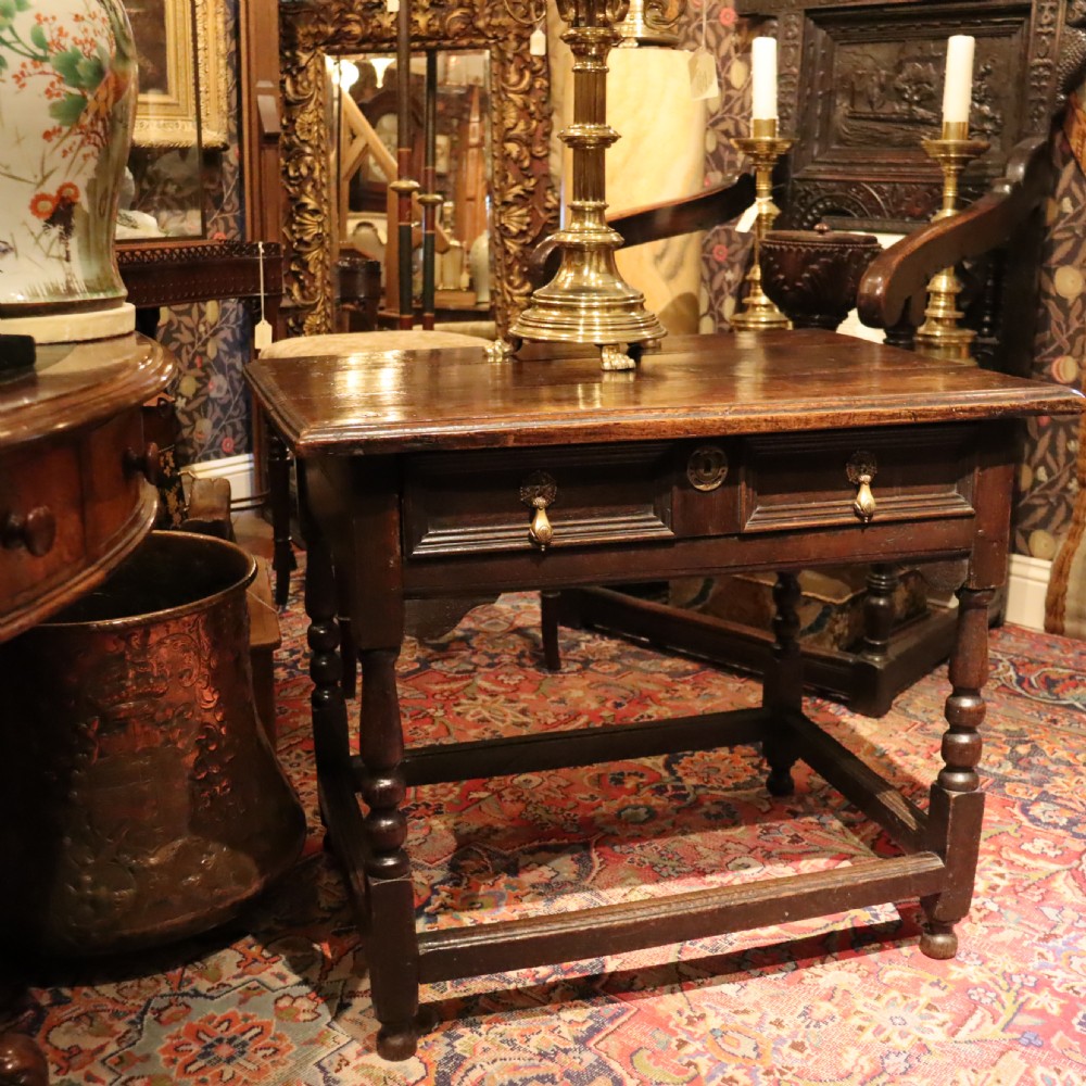 Late 17th Century Oak side table View VIII