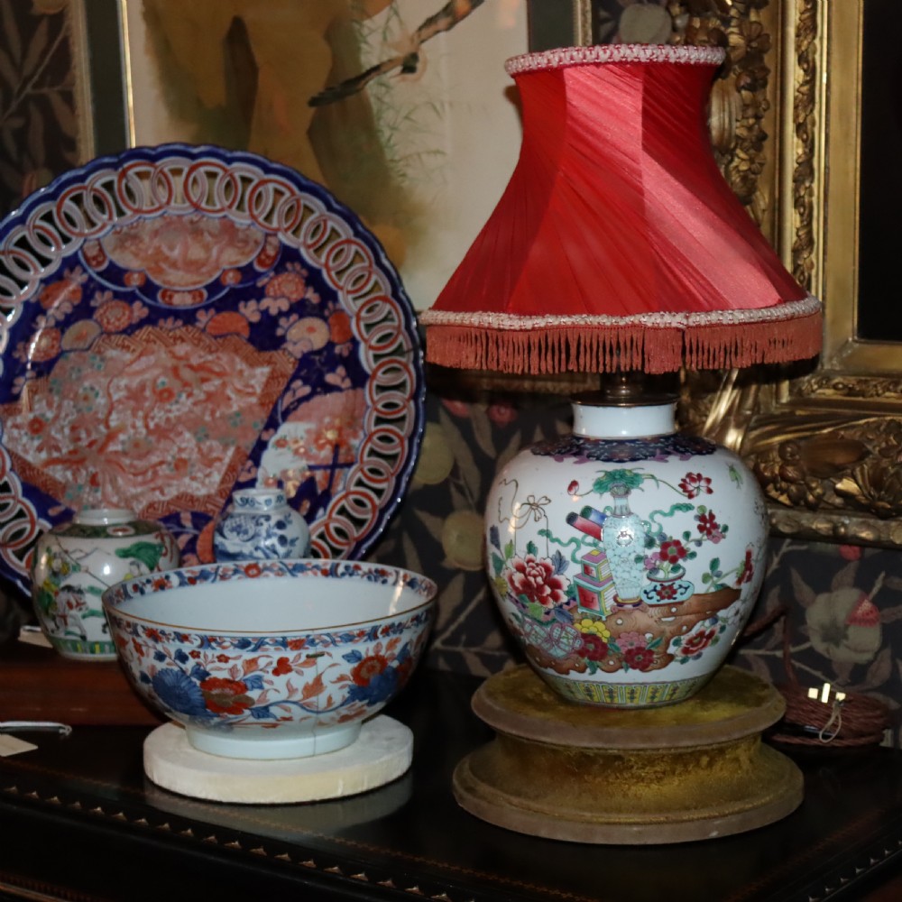 A Chinese Famille Rose Jar Table Lamp View V