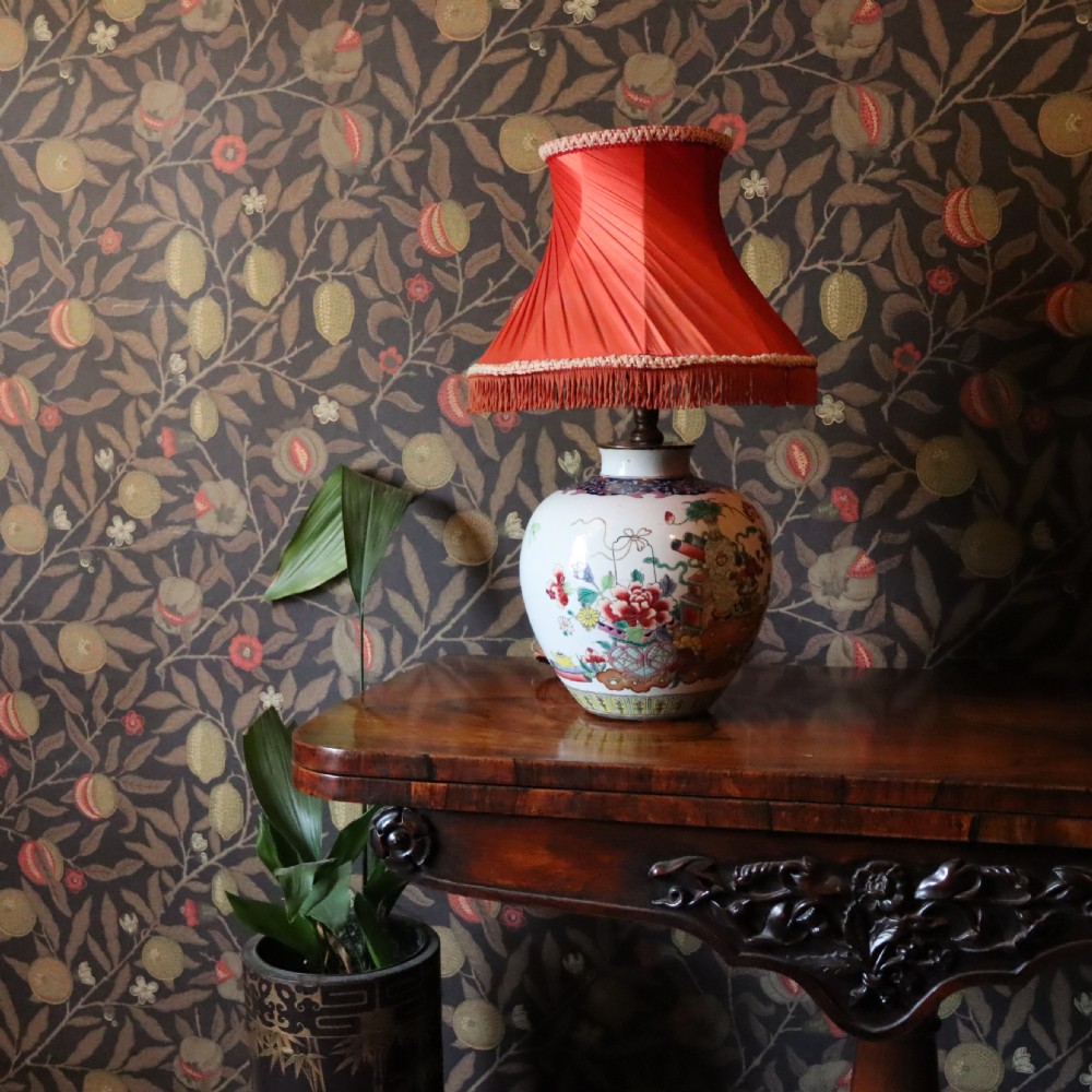 A Chinese Famille Rose Jar Table Lamp View VI