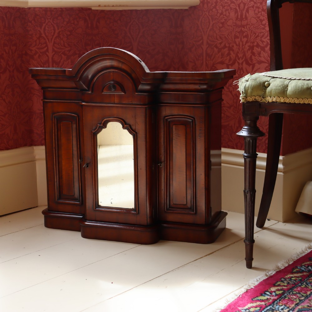 Victorian Apprentice/Miniature Mahogany breakfront wardrobe 