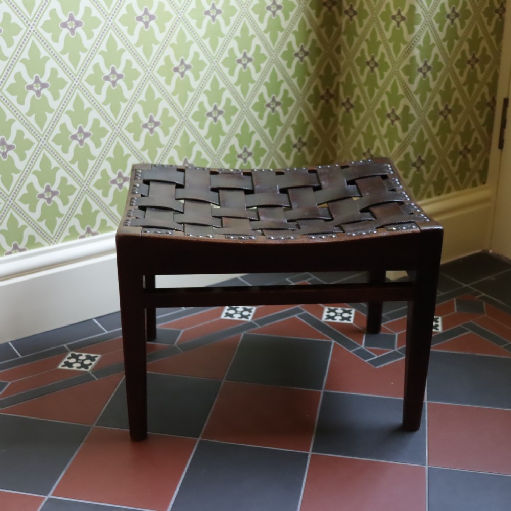 An Arts and Crafts stool by Arthur W Simpson of Kendal 