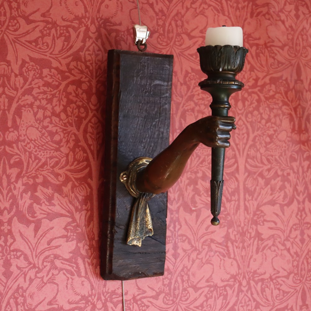 Pair of Bronze wall candle sconces View XI