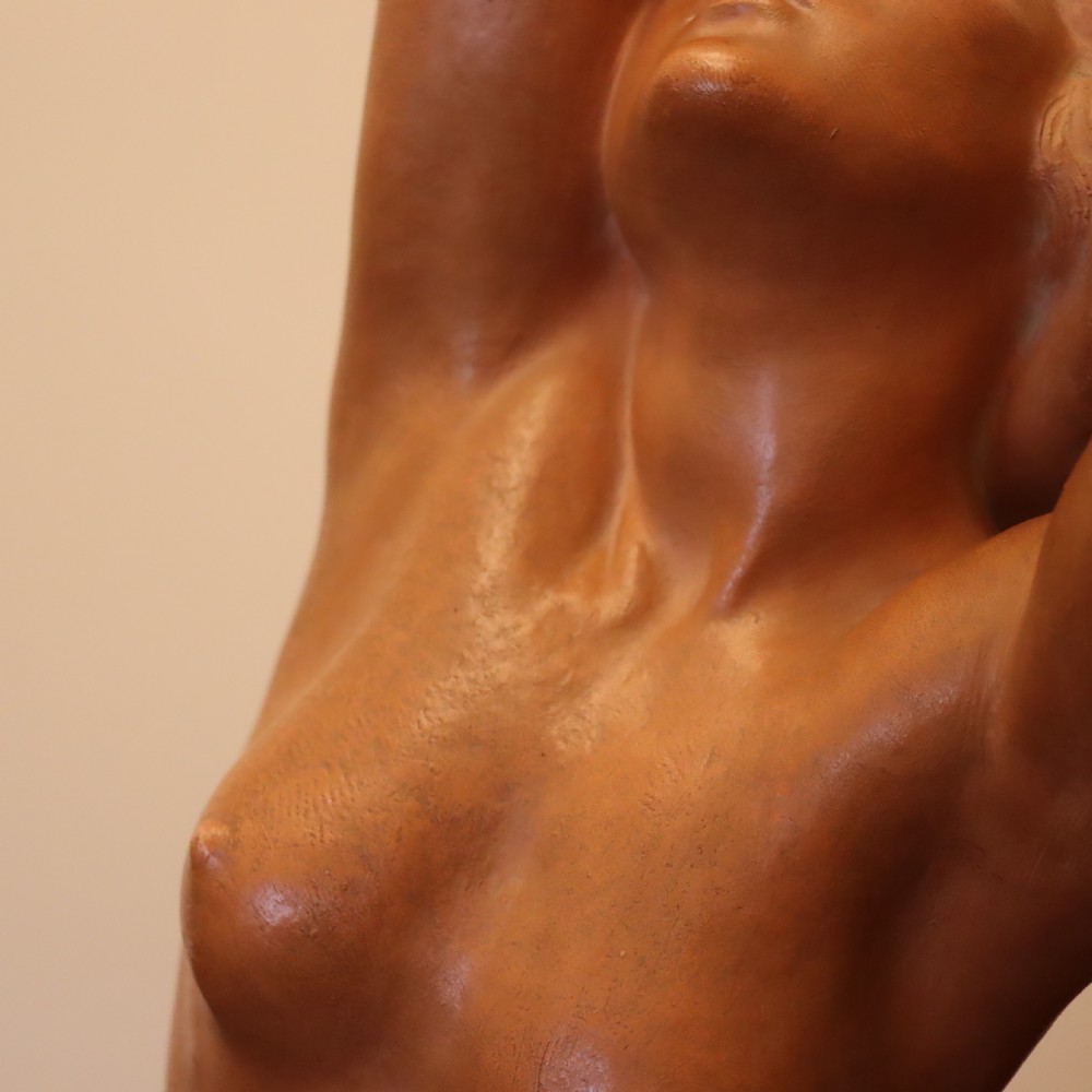 Art Deco clay nude sculpture ‘Ecstasy’ by Amedeo Gennarelli. Circa 1920’s View II