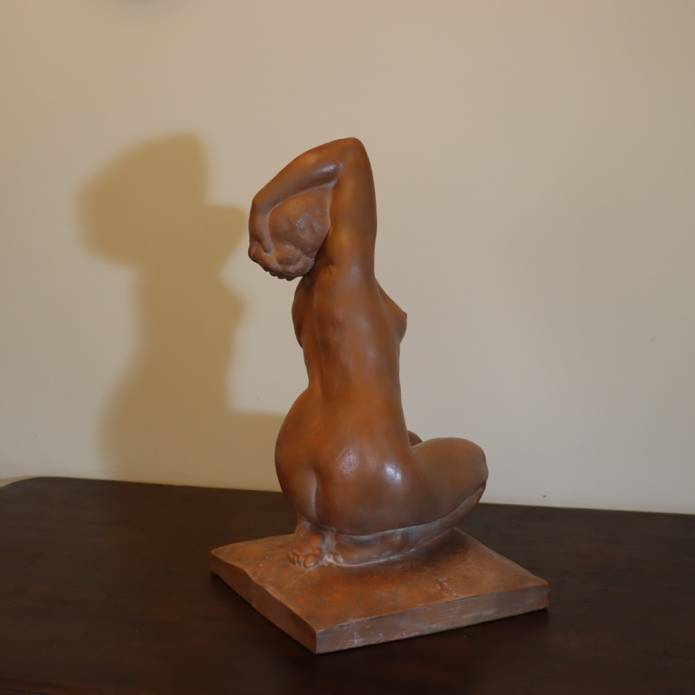 Art Deco clay nude sculpture ‘Ecstasy’ by Amedeo Gennarelli. Circa 1920’s View VI