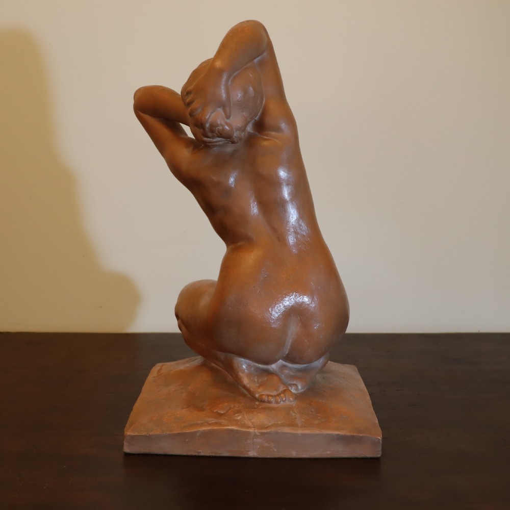 Art Deco clay nude sculpture ‘Ecstasy’ by Amedeo Gennarelli. Circa 1920’s View VII