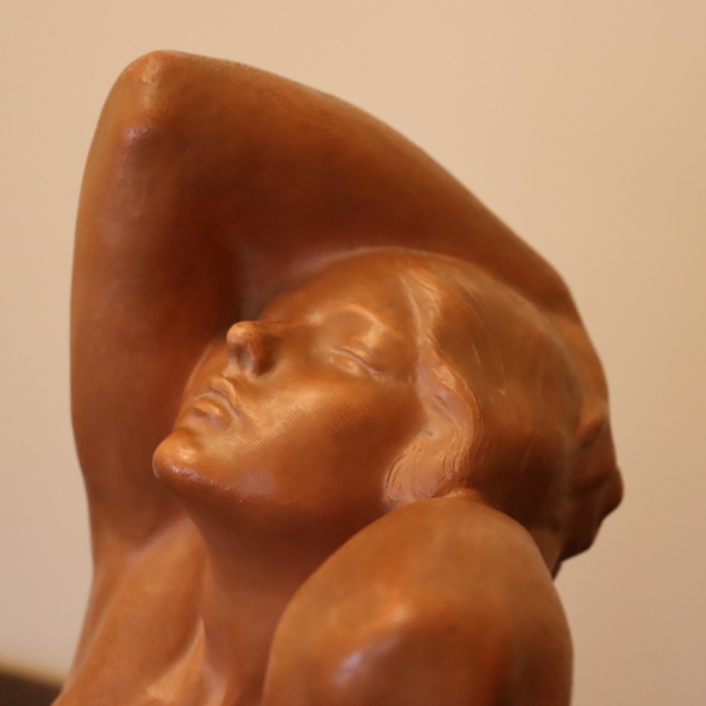 Art Deco clay nude sculpture ‘Ecstasy’ by Amedeo Gennarelli. Circa 1920’s View IX
