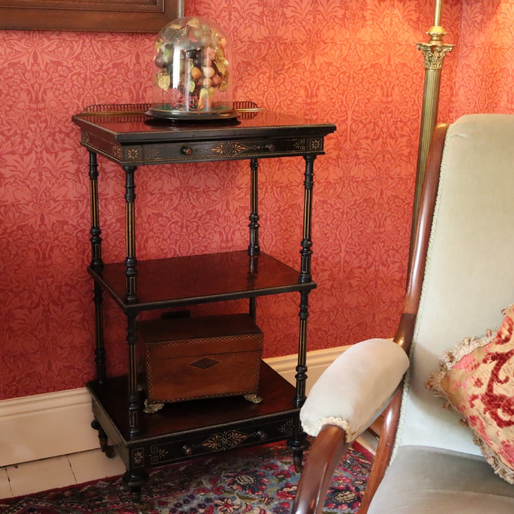 Gillow & Co. Victorian Aesthetic Movement Whatnot or Étagère View II