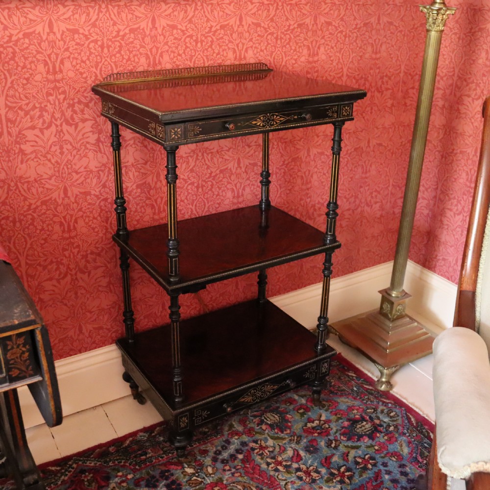 Gillow & Co. Victorian Aesthetic Movement Whatnot or Étagère