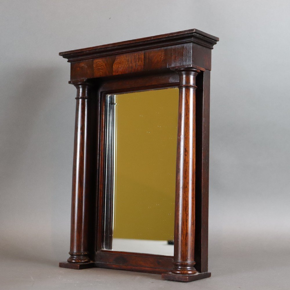 19th Century apprentice Rosewood over mantle mirror 