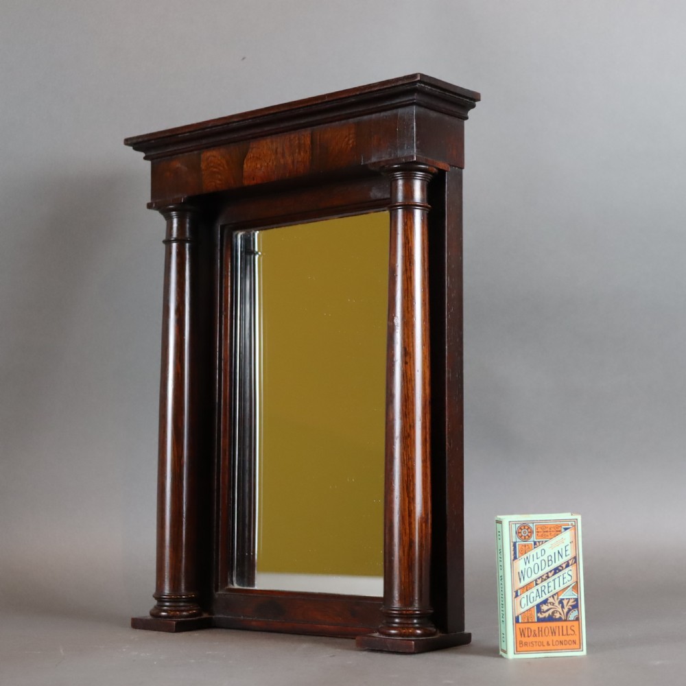 19th Century apprentice Rosewood over mantle mirror  View III