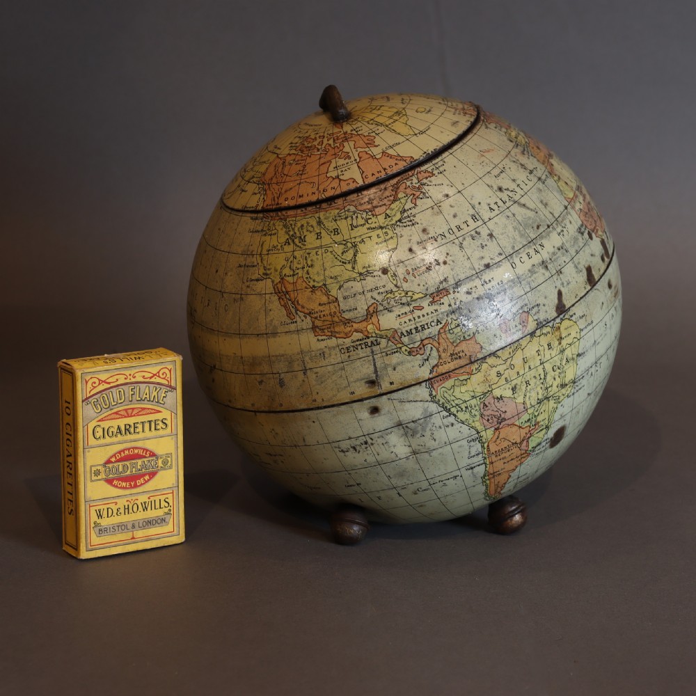 A Huntley and Palmers biscuit tin, in the form of a globe  View II