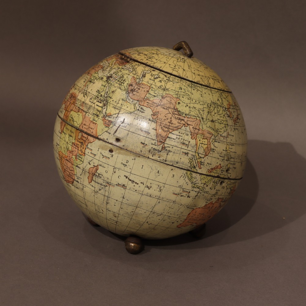 A Huntley and Palmers biscuit tin, in the form of a globe 