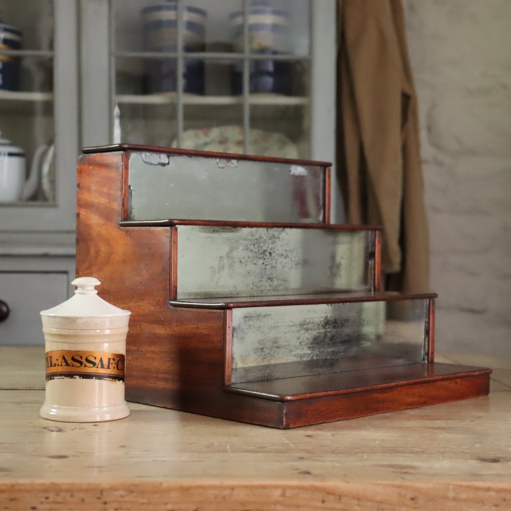Victorian mirrored shop display stand  View V