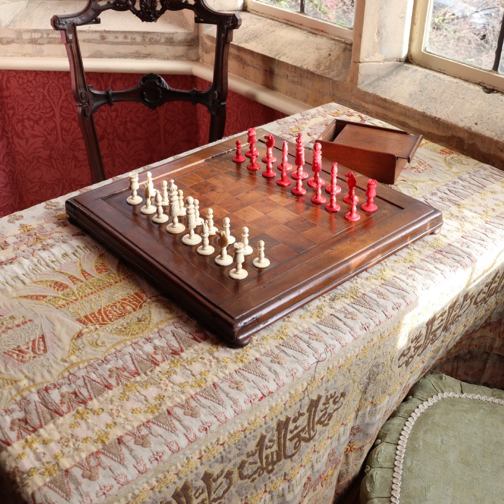 ‘Barley corn’ chess set.  English. Early 19th Century  View V