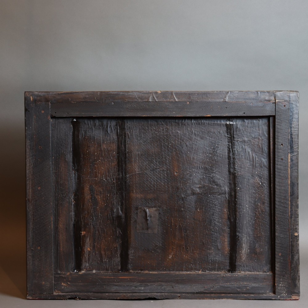 An antique Edwardian cased taxidermy display featuring a preserved white pheasant mounted on a rocky diorama base inside a black glass-fronted frame. View IV