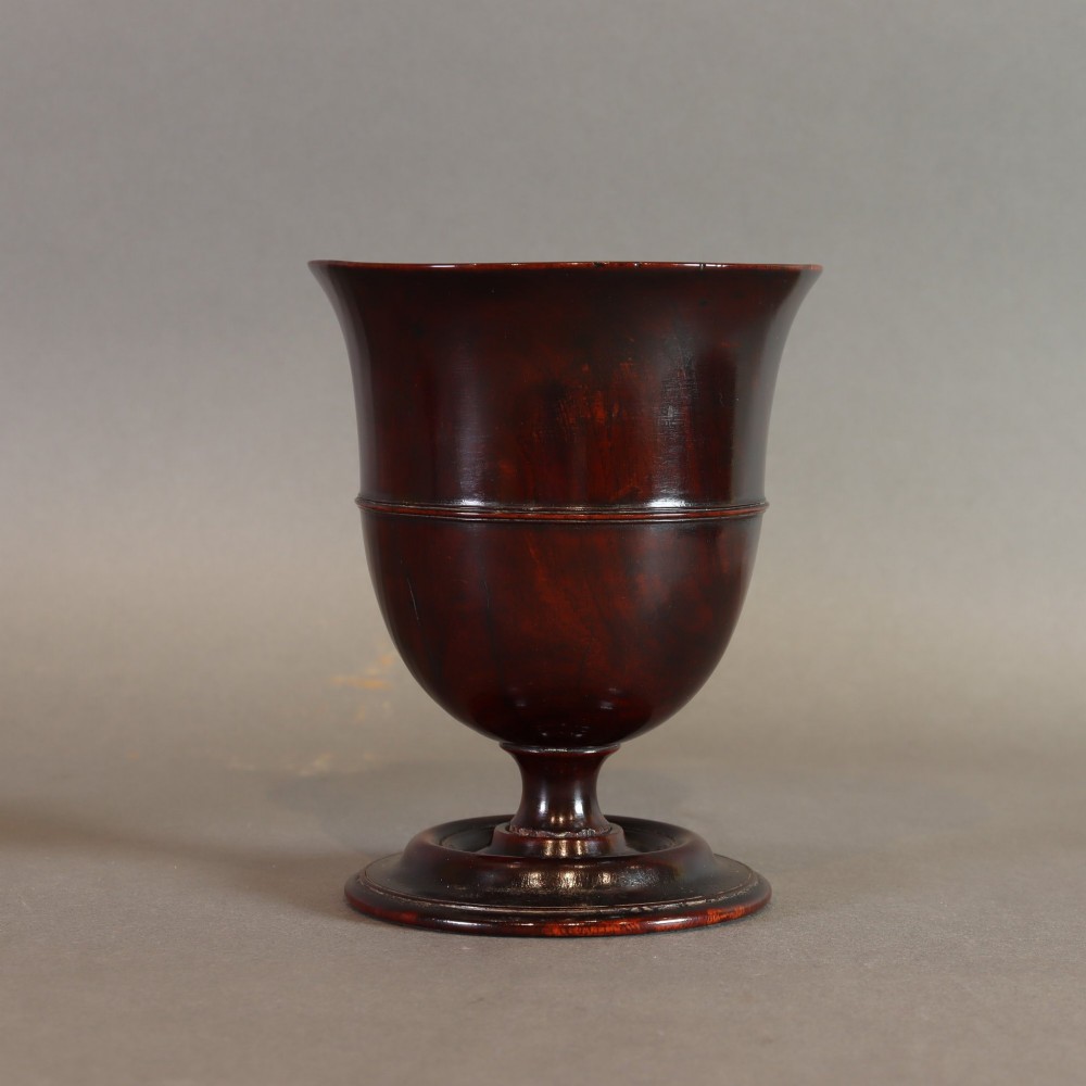 Treen - A George III lignum vitae pedestal goblet