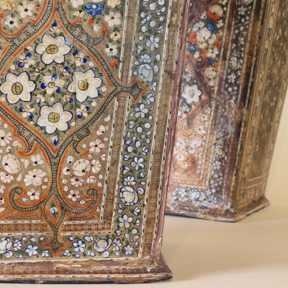 A fine pair of 19th century Kashmiri wooden vases View VI