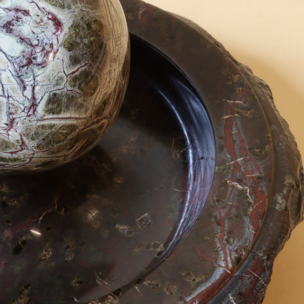 Late 19th Century Cornish serpentine specimen stone desk tidy View III