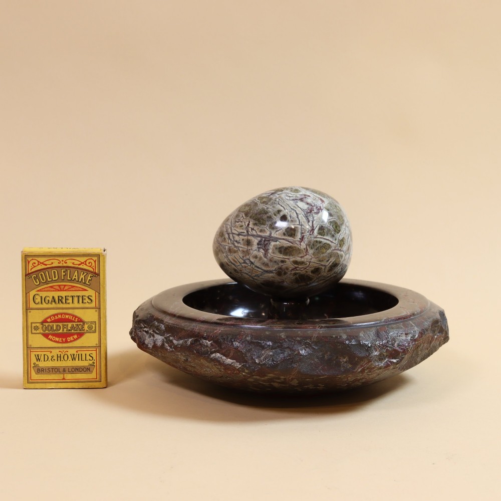 Late 19th Century Cornish serpentine specimen stone desk tidy View VII