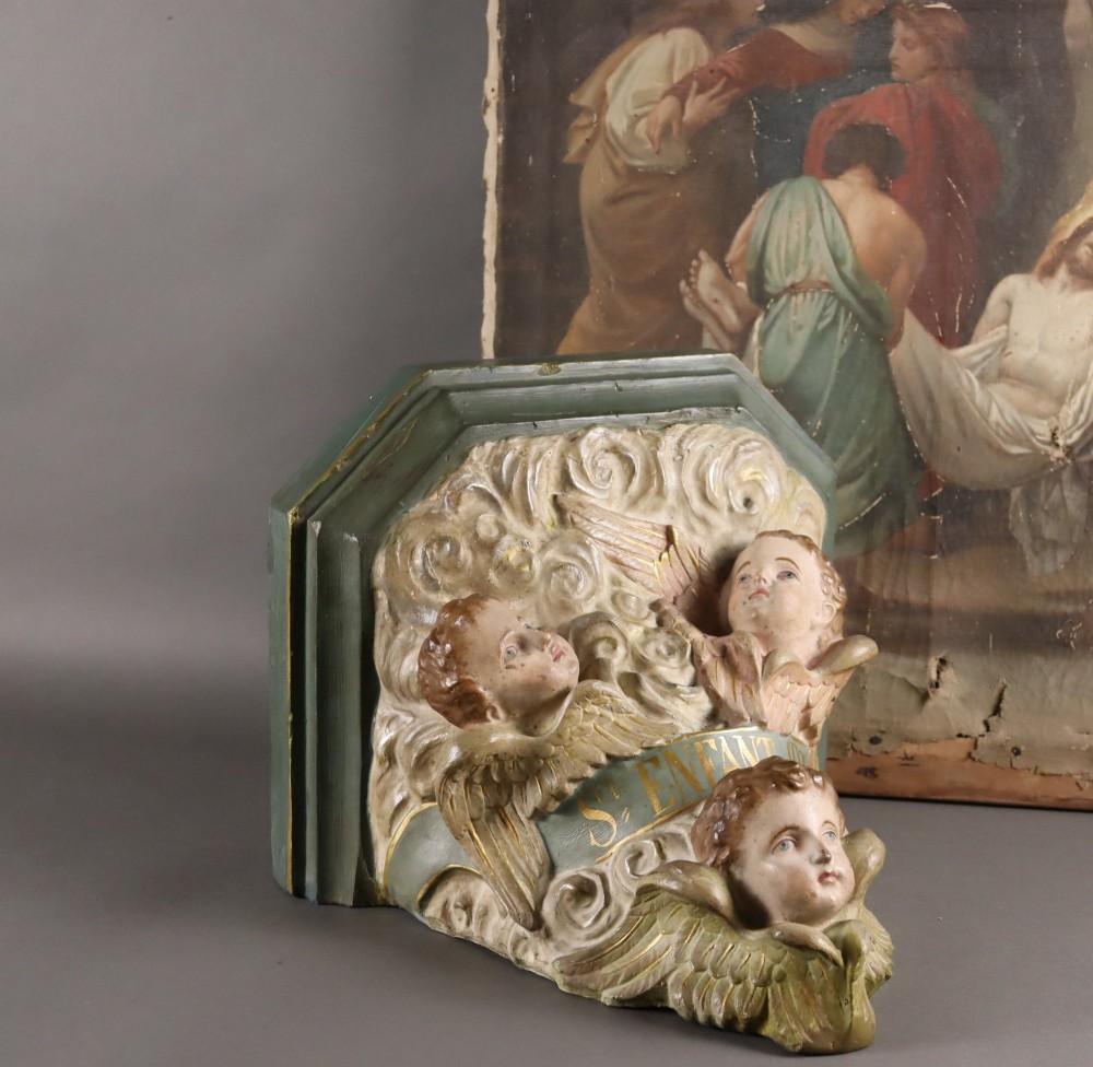 Large 19th Century French plaster Corbel or Wall Bracket View II