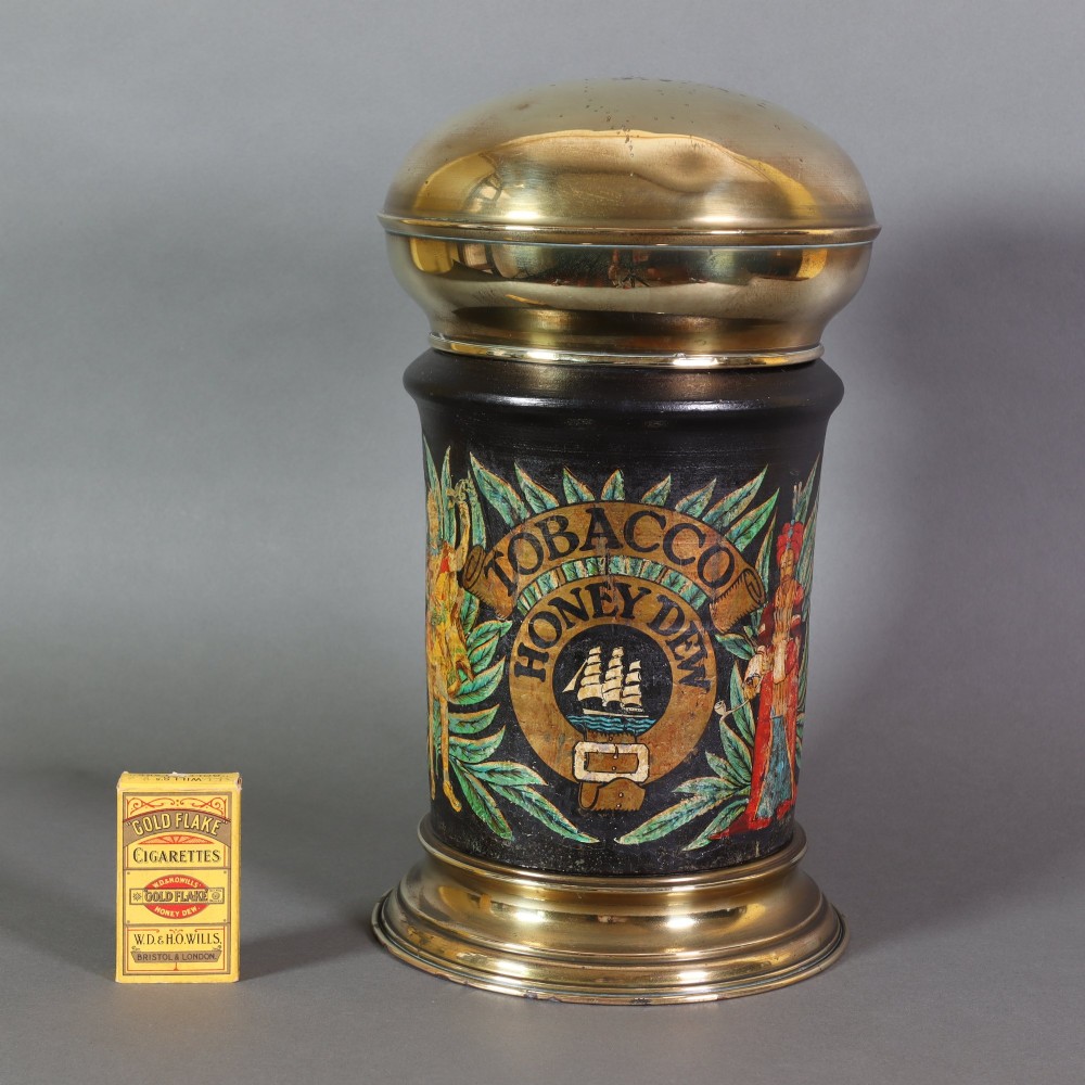 Tobacconist shop ‘Honey dew’ tobacco jar. Circa 1900 View III