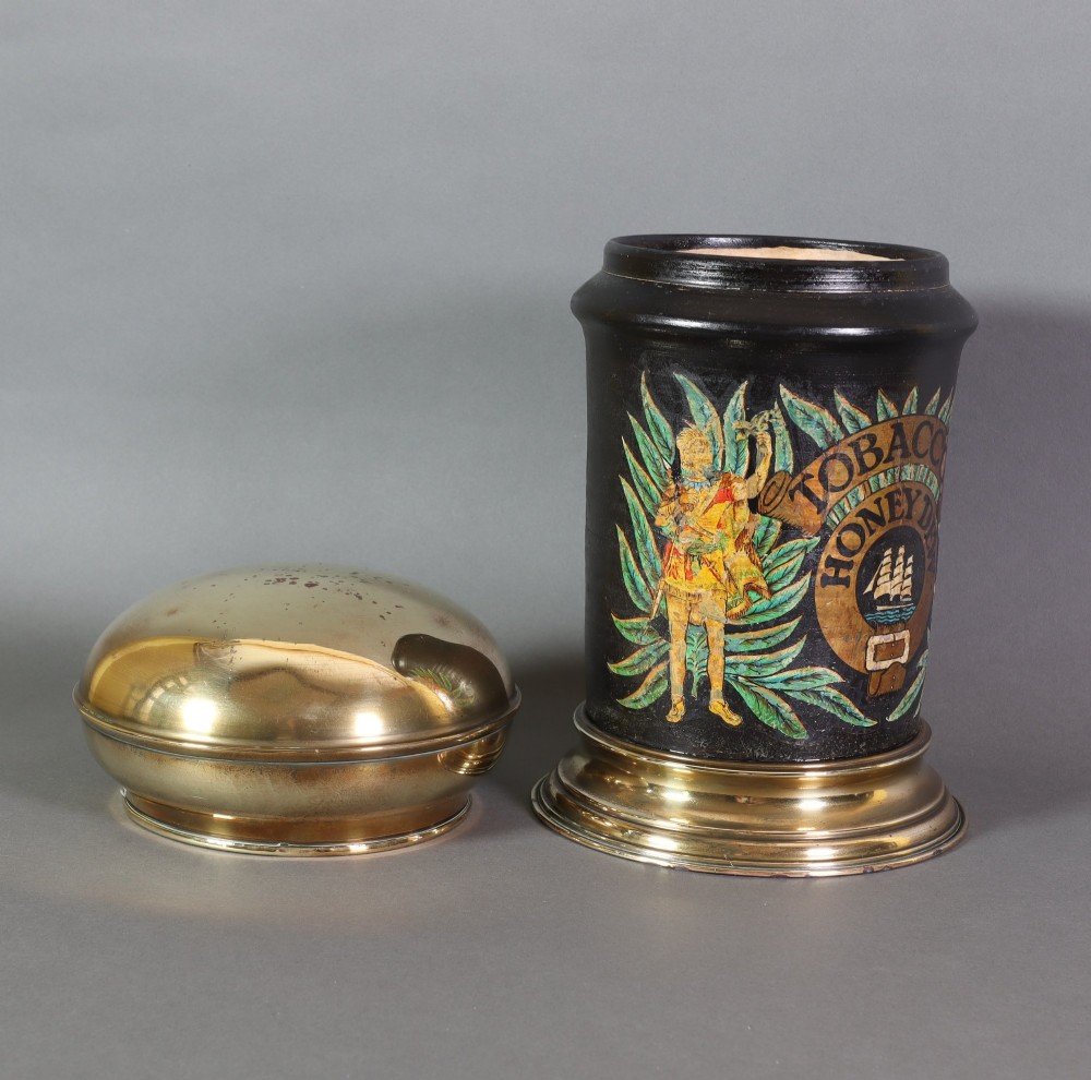 Tobacconist shop ‘Honey dew’ tobacco jar. Circa 1900 View IV