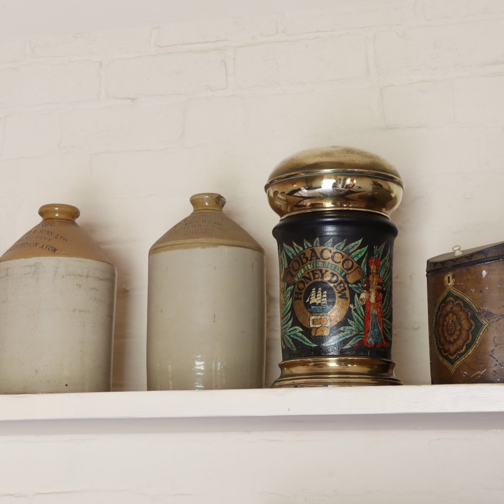 Tobacconist shop ‘Honey dew’ tobacco jar. Circa 1900 View V