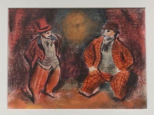 MORRIS KESTELMAN CLOWNS PASTEL 1937 - ADDITIONAL PHOTO 3