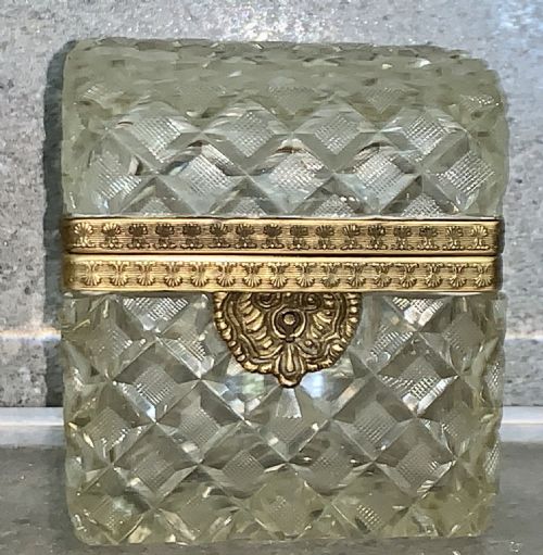 A FINE BACCARAT GLASS CASKET BOX ANTIQUE BRONZE MOUNTED - ADDITIONAL PHOTO 5