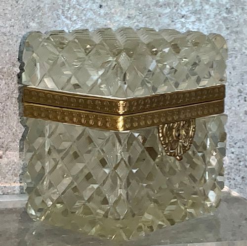 A FINE BACCARAT GLASS CASKET BOX ANTIQUE BRONZE MOUNTED - ADDITIONAL PHOTO 6