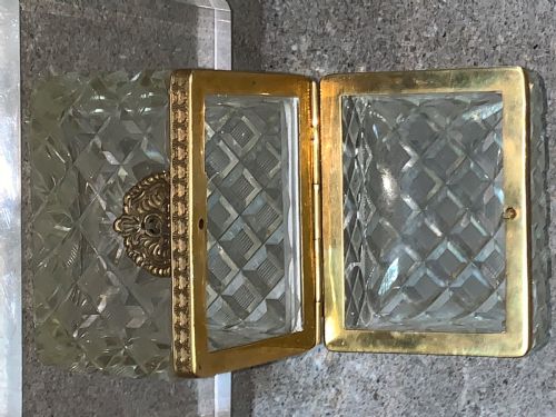 A FINE BACCARAT GLASS CASKET BOX ANTIQUE BRONZE MOUNTED - ADDITIONAL PHOTO 10