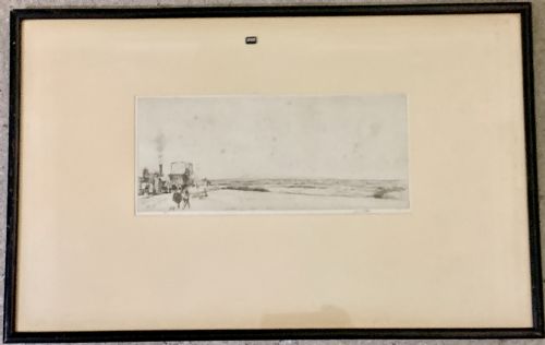james mcbey scottish 18831959 etching titled buchan - CATEGORY: ANTIQUE ART - DATED 1900