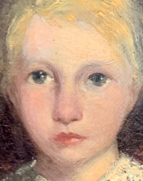EARLY 19TH CENTURY OIL ON BOARD OF A YOUNG GIRL - ADDITIONAL PHOTO 5