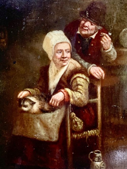 A DUTCH SCHOOL ANTIQUE PAINTING CIRCA 19TH CENTURY - ADDITIONAL PHOTO 2