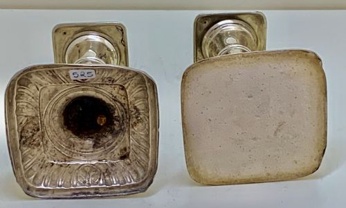 PR ANTIQUE ISG ISRAEL SIGMUND GREENBERG STERLING SILVER CANDLESTICKS 1900 - ADDITIONAL PHOTO 6