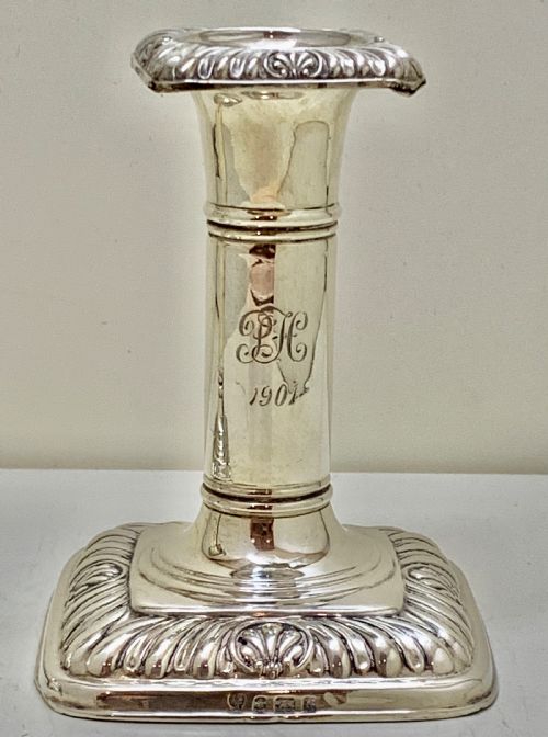PR ANTIQUE ISG ISRAEL SIGMUND GREENBERG STERLING SILVER CANDLESTICKS 1900 - ADDITIONAL PHOTO 10