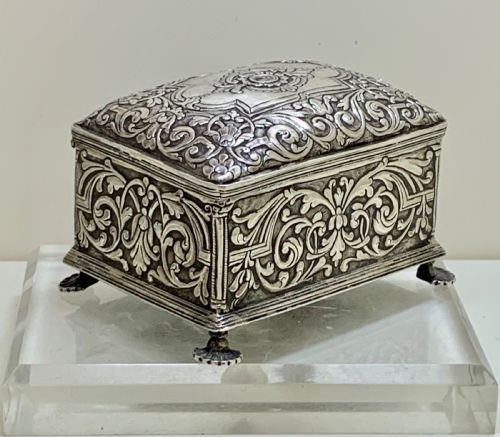 A SUPERB 19TH CENTURY COLONIAL SILVER SNUFF BOX - ADDITIONAL PHOTO 1