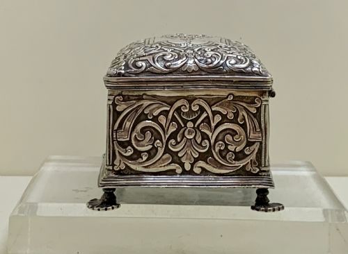A SUPERB 19TH CENTURY COLONIAL SILVER SNUFF BOX - ADDITIONAL PHOTO 3