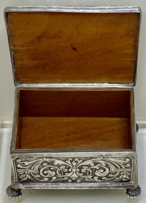 A SUPERB 19TH CENTURY COLONIAL SILVER SNUFF BOX - ADDITIONAL PHOTO 11