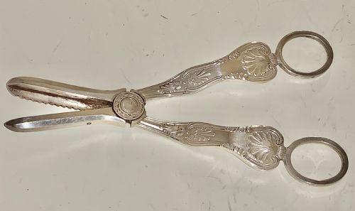 KINGS PATTERN ANTIQUE VICTORIAN STERLING SILVER GRAPE SHEARS CHARLES BOYTON 1894 - ADDITIONAL PHOTO 3