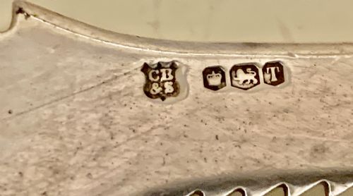 KINGS PATTERN ANTIQUE VICTORIAN STERLING SILVER GRAPE SHEARS CHARLES BOYTON 1894 - ADDITIONAL PHOTO 4