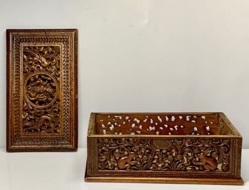 A FABULOUS QUALITY 19TH CENTURY BURMESE CARVED RECTANGULAR BOX - ADDITIONAL PHOTO 10