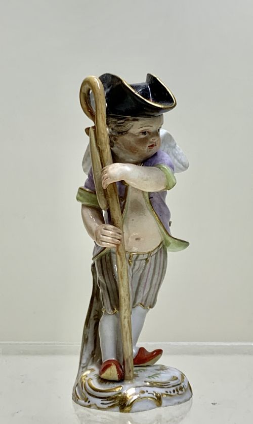 A MEISSEN FIGURE CUPID IN DISGUISE BY JOHANN JOACHIM KNDLER 17061775 - ADDITIONAL PHOTO 1