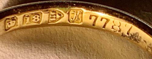 A NICE 18K GOLD GREEN ONYX CAMEO RING - ADDITIONAL PHOTO 5