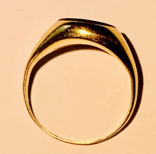 ANTIQUE SEAL ENGRAVED MONOGRAM BLOODSTONE 18K GOLD SIGNET RING - ADDITIONAL PHOTO 8