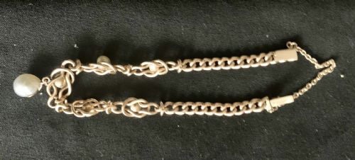 VICTORIAN NATURAL PEARL 9CT ROSE GOLD CURB BRACELET ANTIQUE - ADDITIONAL PHOTO 16